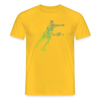 Les joueurs de pickleball conçoivent les fans de pickleball - T-shirt homme - jaune - Devant - AI Model Male 178 dark (178cm)