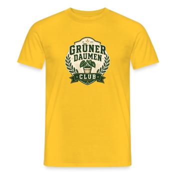 Grüner Daumen Club - Männer T-Shirt - Gelb - Vorne - AI Model Male 178 dark (178cm)