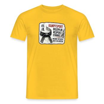 Kampfsport – Disziplin und Stärke - Männer T-Shirt - Gelb - Vorne - AI Model Male 178 dark (178cm)