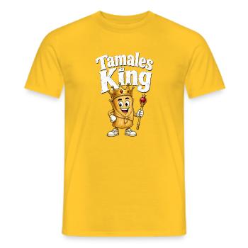 Dessin animé du Roi Tamales - T-shirt homme - jaune - Devant - AI Model Male 178 dark (178cm)