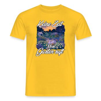 Schrebergarten Hochbeet Gemüsebeet Gartenfreund  - Männer T-Shirt - Gelb - Vorne - AI Model Male 178 dark (178cm)