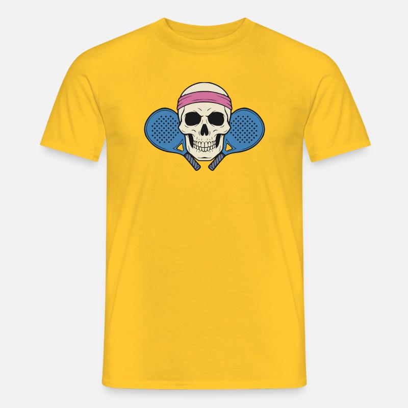 Padel Skull - Männer T-Shirt - Gelb