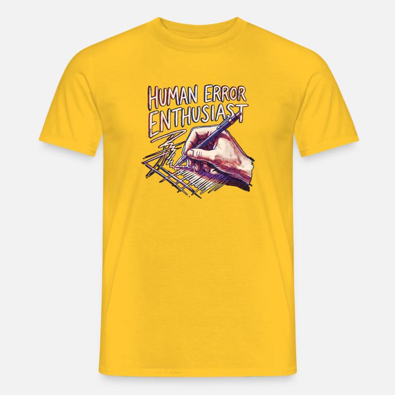 Human Error Enthausiast - Männer T-Shirt - Gelb