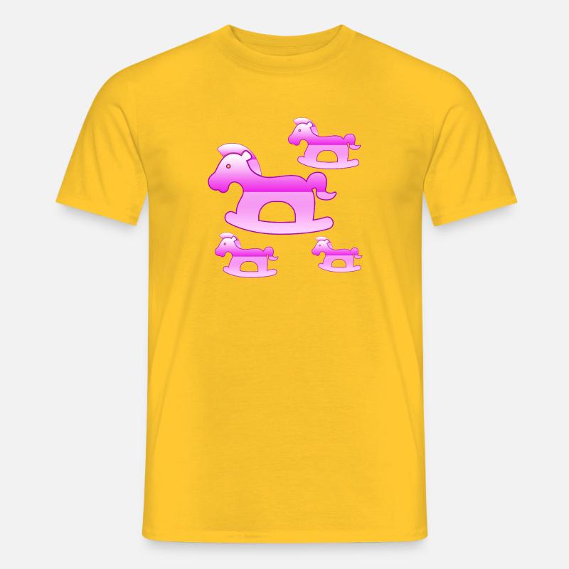 Pferde - Männer T-Shirt - Gelb