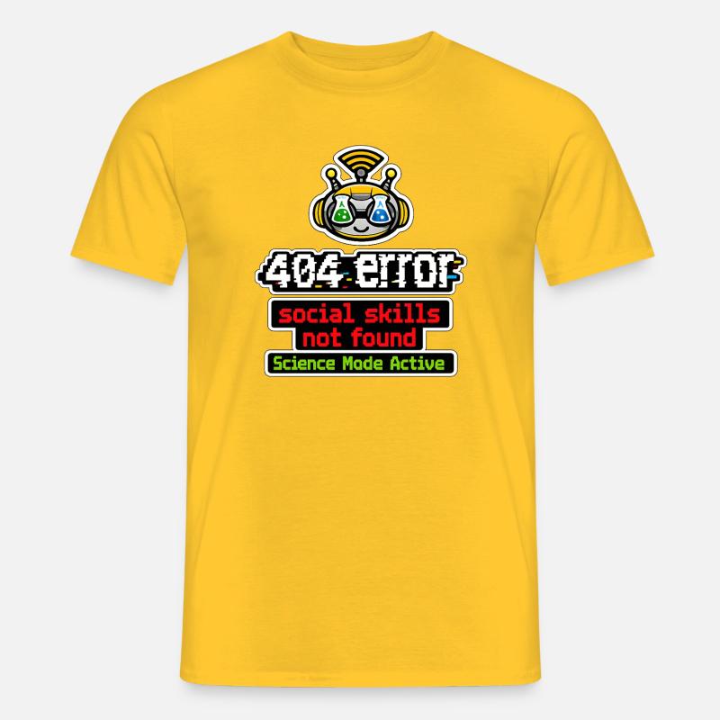 Science Bot: Active Mode - Men's T-Shirt - yellow