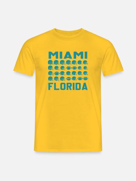Miami Florida Football Shield - Men's T-Shirt - yellow