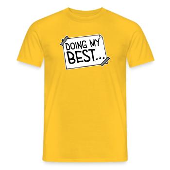 Doing My Best Funny Honest Motivational Saying - Men's T-Shirt - yellow - Front - AI Model Male 178 dark (178cm)