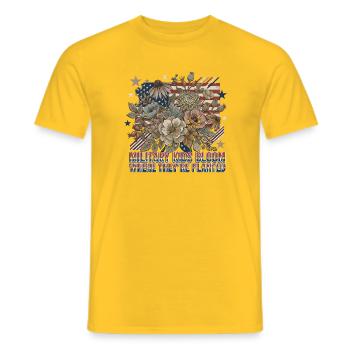 Militärkinder blühen dort auf, wo sie gepflanzt si - Männer T-Shirt - Gelb - Vorne - AI Model Male 178 dark (178cm)