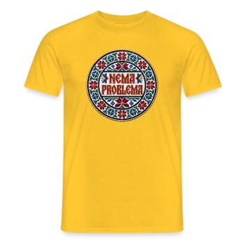 Nema Problema Shirt Lustig Balkan Jugo Geschenk - Männer T-Shirt - Gelb - Vorne - AI Model Male 178 dark (178cm)