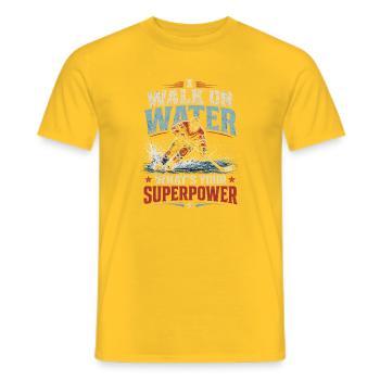 Water Strider Superpower - Men's T-Shirt - yellow - Front - AI Model Male 178 dark (178cm)