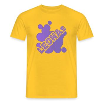 Leonas en tant qu’animal - T-shirt homme - jaune - Devant - AI Model Male 178 dark (178cm)