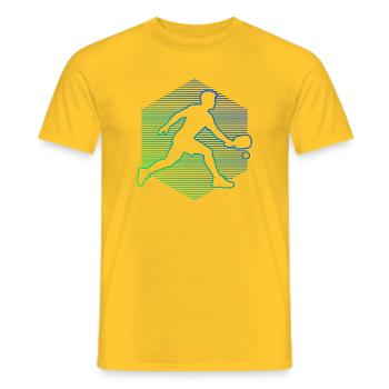 Pickleball athlete Geschenkidee für den Geburtstag - Männer T-Shirt - Gelb - Vorne - AI Model Male 178 dark (178cm)
