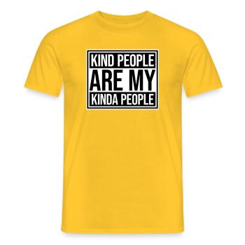 Kind People Are My Kinda People Friendliness - Men's T-Shirt - yellow - Front - AI Model Male 178 dark (178cm)