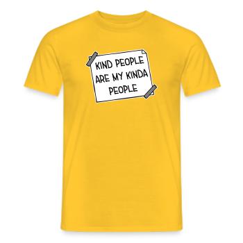 Kind People Are My Kinda People Friendliness - Men's T-Shirt - yellow - Front - AI Model Male 178 dark (178cm)