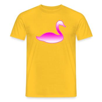 cygne - T-shirt homme - jaune - Devant - AI Model Male 178 dark (178cm)