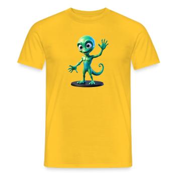 Éclaireur Galactique Émeraude - T-shirt homme - jaune - Devant - AI Model Male 178 dark (178cm)