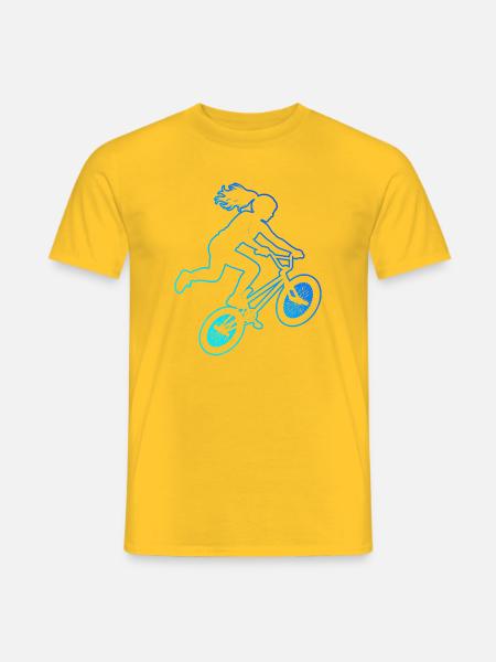 BMX-Racing Geschenkidee für die Freestyle-Fahrerin - Männer T-Shirt - Gelb