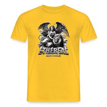 Wächter der Ätherwelt - Männer T-Shirt - Gelb - Vorne - AI Model Male 178 dark (178cm)