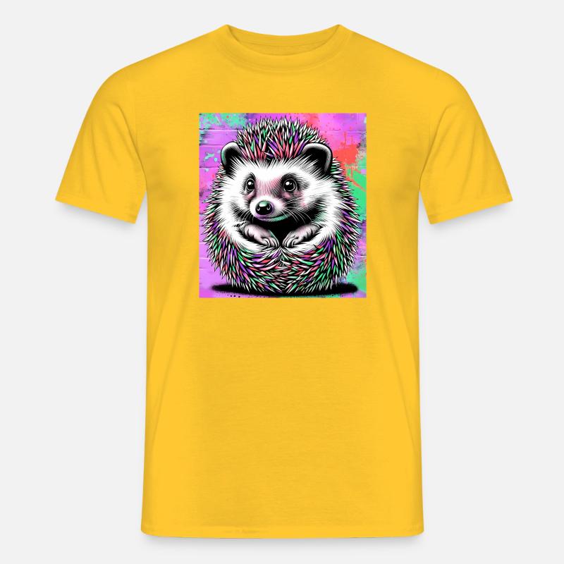 Igel - Männer T-Shirt - Gelb