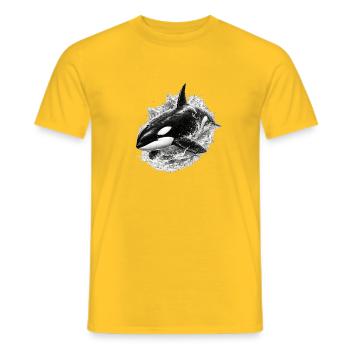 Orca - Männer T-Shirt - Gelb - Vorne - AI Model Male 178 dark (178cm)
