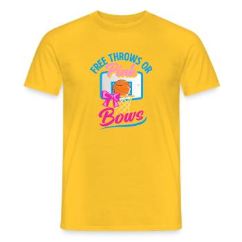 Freiwürfe oder rosa Schleifen - Männer T-Shirt - Gelb - Vorne - AI Model Male 178 dark (178cm)