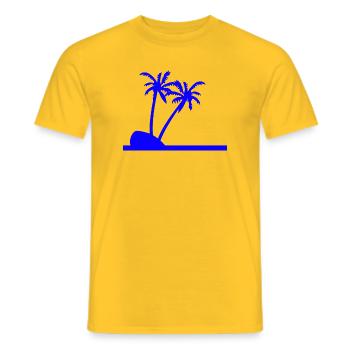 Palmiers - T-shirt homme - jaune - Devant - AI Model Male 178 dark (178cm)