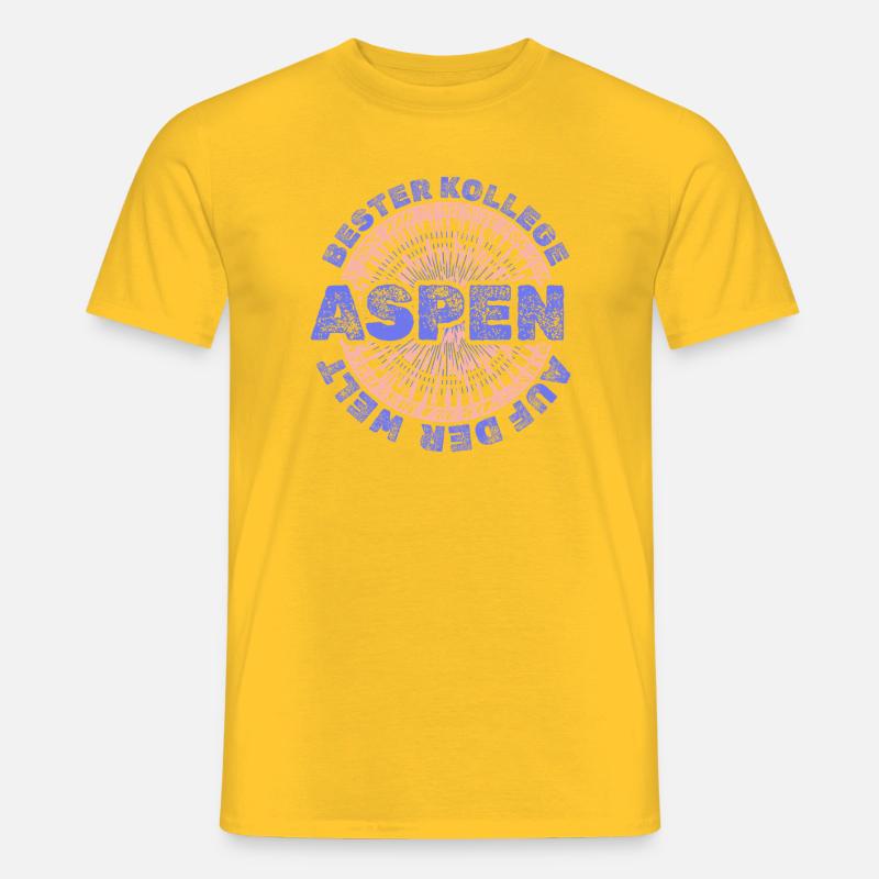 Mitarbeiter Aspen - Männer T-Shirt - Gelb