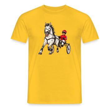 Trotter drôle - T-shirt homme - jaune - Devant - AI Model Male 178 dark (178cm)