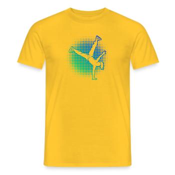 Gift idea for the hip-hop dancer with breaking - Men's T-Shirt - yellow - Front - AI Model Male 178 dark (178cm)