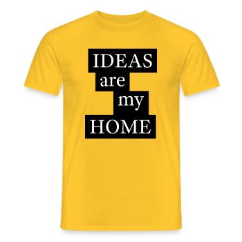 IDEAS are my HOME - Männer T-Shirt - Gelb - Vorne - AI Model Male 178 dark (178cm)