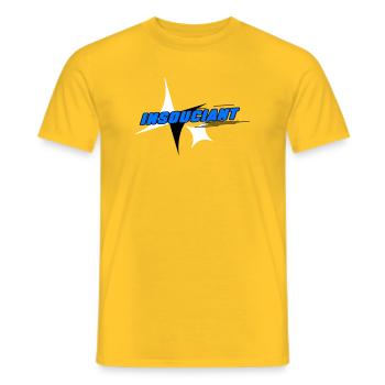 Insouciant Bleu Dynamique - T-shirt homme - jaune - Devant - AI Model Male 178 dark (178cm)