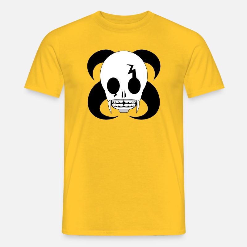 Punk Blitzschädel - Männer T-Shirt - Gelb