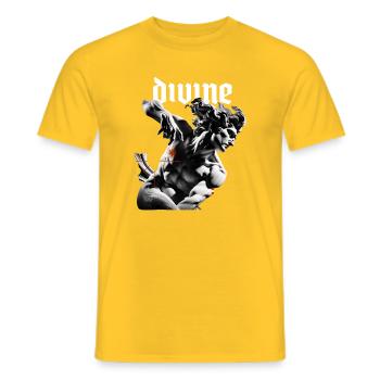 Divine Sculpture Noir - Men's T-Shirt - yellow - Front - AI Model Male 178 dark (178cm)