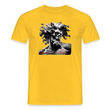 Hades Schädel Mythos Portrait - Männer T-Shirt - Gelb - Vorne - AI Model Male 178 dark (178cm)