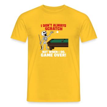 Ich kratze Billardspieler nicht immer lustig - Männer T-Shirt - Gelb - Vorne - AI Model Male 178 dark (178cm)