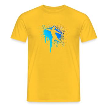 Cadeau de jeu de fistball pour le joueur de fistball - T-shirt homme - jaune - Devant - AI Model Male 178 dark (178cm)
