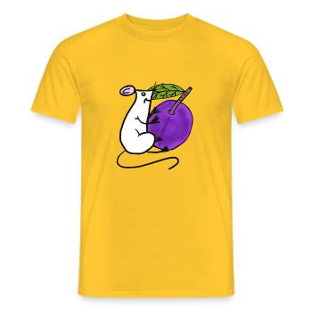 Garden Mouse Plum Fruit Fruit Rat - Men's T-Shirt - yellow - Front - AI Model Male 178 dark (178cm)
