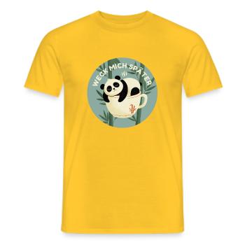Verträumter Panda - Männer T-Shirt - Gelb - Vorne - AI Model Male 178 dark (178cm)