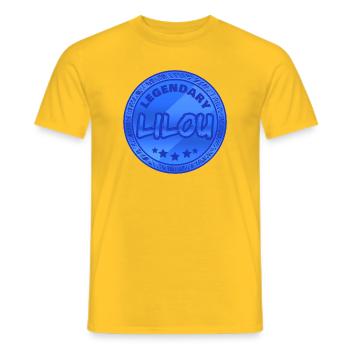 Legendäres LLOU Abzeichen Design - Männer T-Shirt - Gelb - Vorne - AI Model Male 178 dark (178cm)