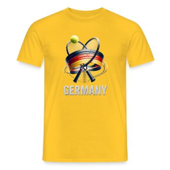 Germany Tennis Colors Game - Men's T-Shirt - yellow - Front - AI Model Male 178 dark (178cm)