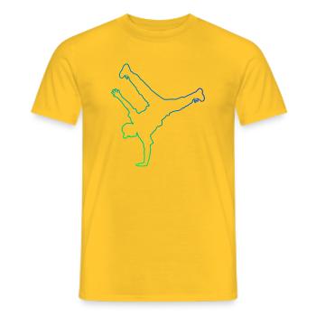 Geschenkidee für einen Breakdancer mit Streetdance - Männer T-Shirt - Gelb - Vorne - AI Model Male 178 dark (178cm)