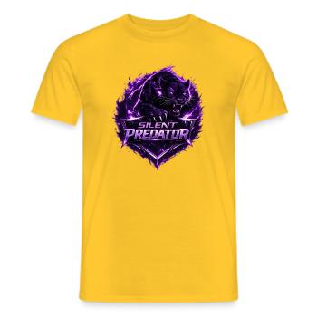 Silent Predator Panther Emblem - Men's T-Shirt - yellow - Front - AI Model Male 178 dark (178cm)