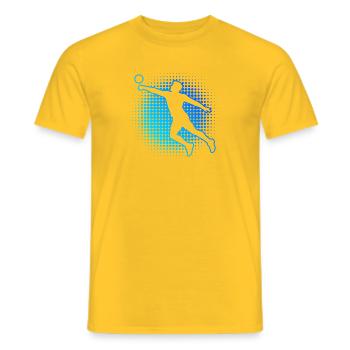Jouer au fistball : cadeau pour un joueur de fistball - T-shirt homme - jaune - Devant - AI Model Male 178 dark (178cm)