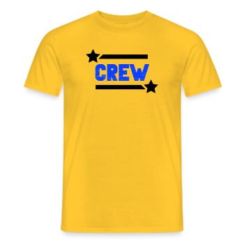 crew_-2- - Men's T-Shirt - yellow - Front - AI Model Male 178 dark (178cm)