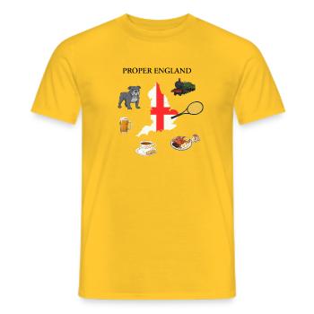 L’ANGLETERRE CORRECTE - T-shirt homme - jaune - Devant - AI Model Male 178 dark (178cm)