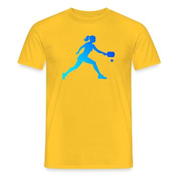 Pickleball Amateur Gift Idea for Birthday - Men's T-Shirt - yellow - Front - AI Model Male 178 dark (178cm)
