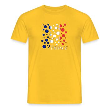 France Dot Spectrum - Männer T-Shirt - Gelb - Vorne - AI Model Male 178 dark (178cm)
