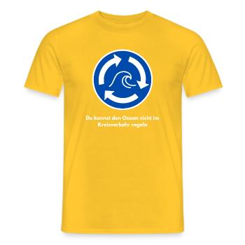 Du kannst den Ozean nicht im... (Maritimes Shirt) - Männer T-Shirt - Gelb - Vorne - AI Model Male 178 dark (178cm)