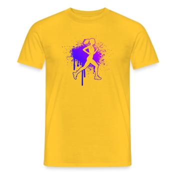 Idée cadeau pour la course de marathon pour le coureur - T-shirt homme - jaune - Devant - AI Model Male 178 dark (178cm)