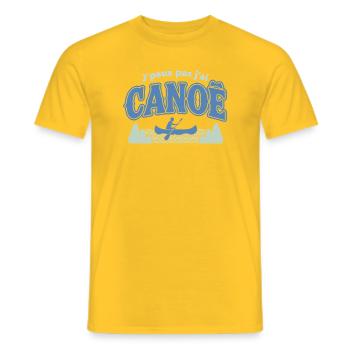 J'peux pas j'ai CANOE - T-shirt homme - jaune - Devant - AI Model Male 178 dark (178cm)